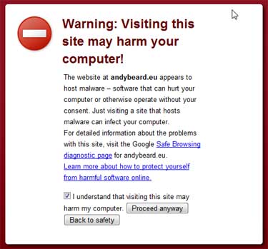 Firefox's Warning That A Site Might Be Harmful