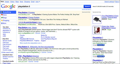 New Google Search Results 112609