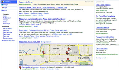 Google Local Search Results