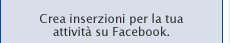 Crea inserzioni per la tua attivit&agrave; su Facebook. 