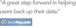 A great step forward in helping users back up their data - Tech Republic