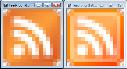 2 different feed icons