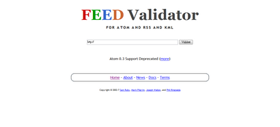 Feed Validator for Atom and RSS