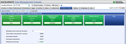 Predictive sampling screen shot
