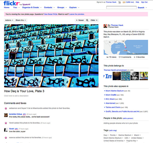 Flickr Redesigns Their Photo Page