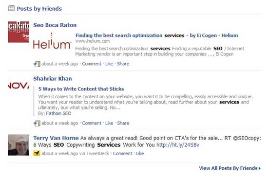 FaceBook SERP 2