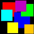 Jpg image with areas of flat color