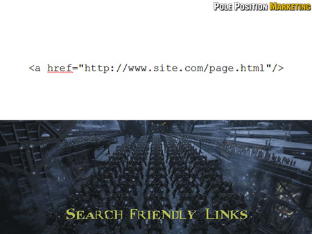 Solution: Search friendly links.