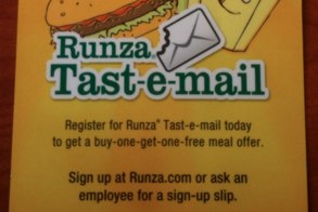 runza in store