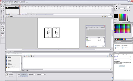 Step 2: Dragging bitmaps from Library to Stage