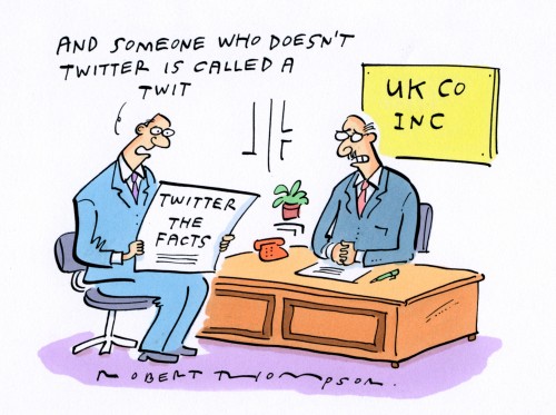 Someone who doesn't tweet is a twit