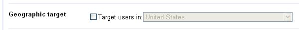A screenshot of the "Geographic Target" setting in Google Webmaster Tools A screenshot of the "Geographic Target" setting in Google Webmaster Tools