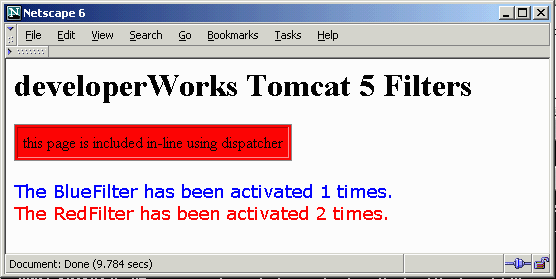REQUEST, INCLUDE, and FORWARD Filtering