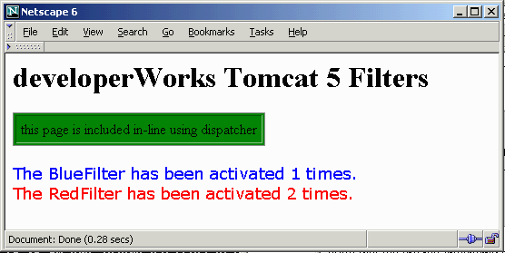 Combined REQUEST, INCLUDE, FORWARD and Legacy Filtering