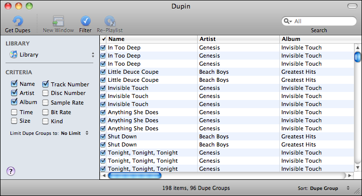 apple itunes duplication dupin 2