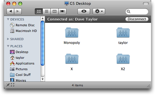 mac os x connected drives