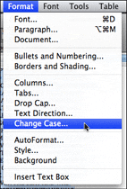 ms word format change case