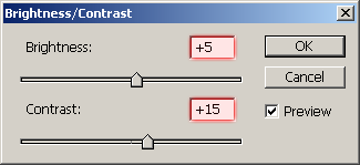 brightness contrast options