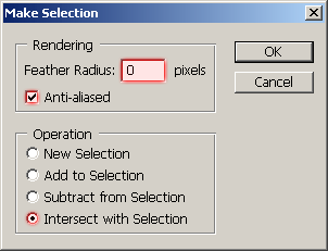 make selection settings