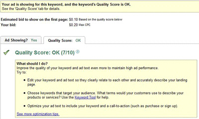 New Google AdWords Quality Score System