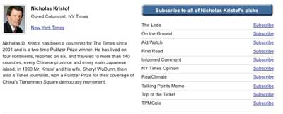 Kristof Reading List