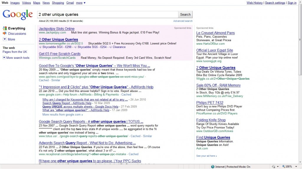 Search Query Report
