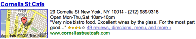 Local Search Results in Google Maps