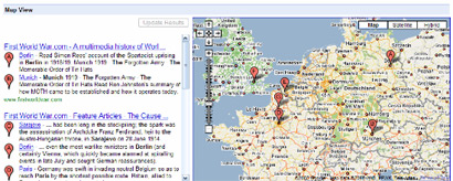 google experimental search map view