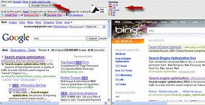 Google Bing Comparison