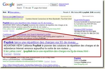 google-geotargeting-broken Yahoo France appears in 'pages from Ireland' searches on google.ie