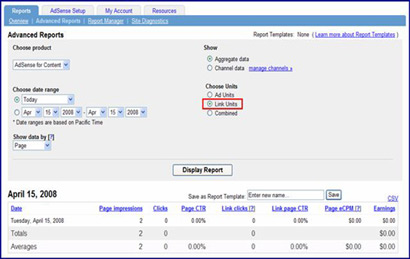 Google AdSense Now With Link Units Reporting