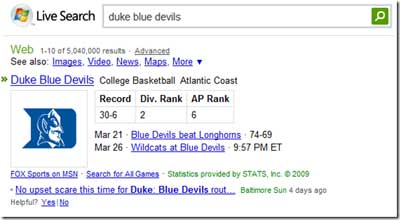 Live Search