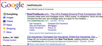 Google Lifts Ban on BeatThatQuote.com After Only 2 Weeks