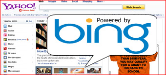 Yahoo! Search Now Powered by Bing.