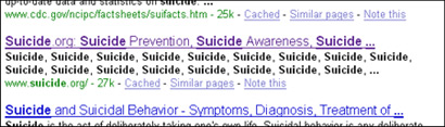 -Repeating suicide many times-