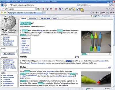 Toolbar 6 for Internet Explorer