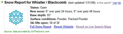 Live Search: Snow Reports For Skiers And boarders!