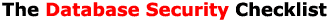 The Database Security Checklist