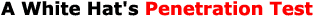 A White Hat's Penetration Test