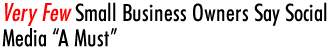 Very Few Small Business Owners Say Social Media 'A Must'