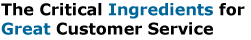 The Critical Ingredients for Great Customer Service