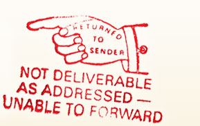 Returned to Sender stamp