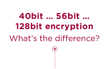 40bit, 56bit, 128bit encryption - What's the Difference?