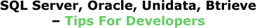 Crystal Reports - Geterogeneus Databases: SQL Server, Oracle, Unidata, Btrieve – Tips For Developers
