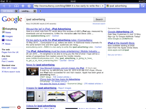 iPad advertising