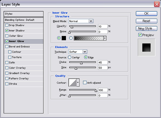 Second Inner Glow Settings