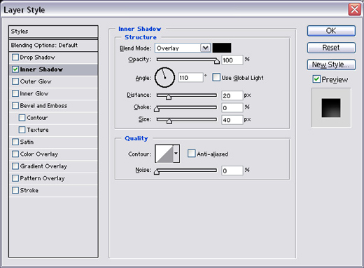 Second Inner Shadow Settings