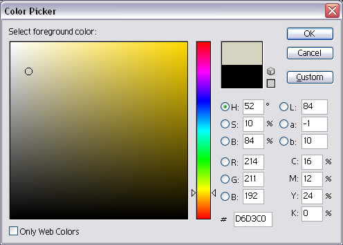 Fill Color D6D3C0