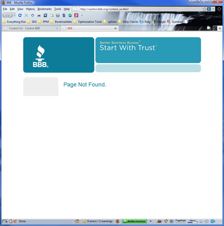 BBB Page Not Found