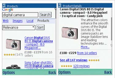 Google Product Search for Mobile
